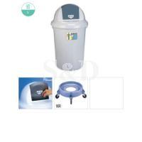 GEO 90 Round Dustbin W/Lid  圆形垃圾桶推盖 (可配有辘)