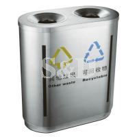 双孔分类环保不锈钢回收桶